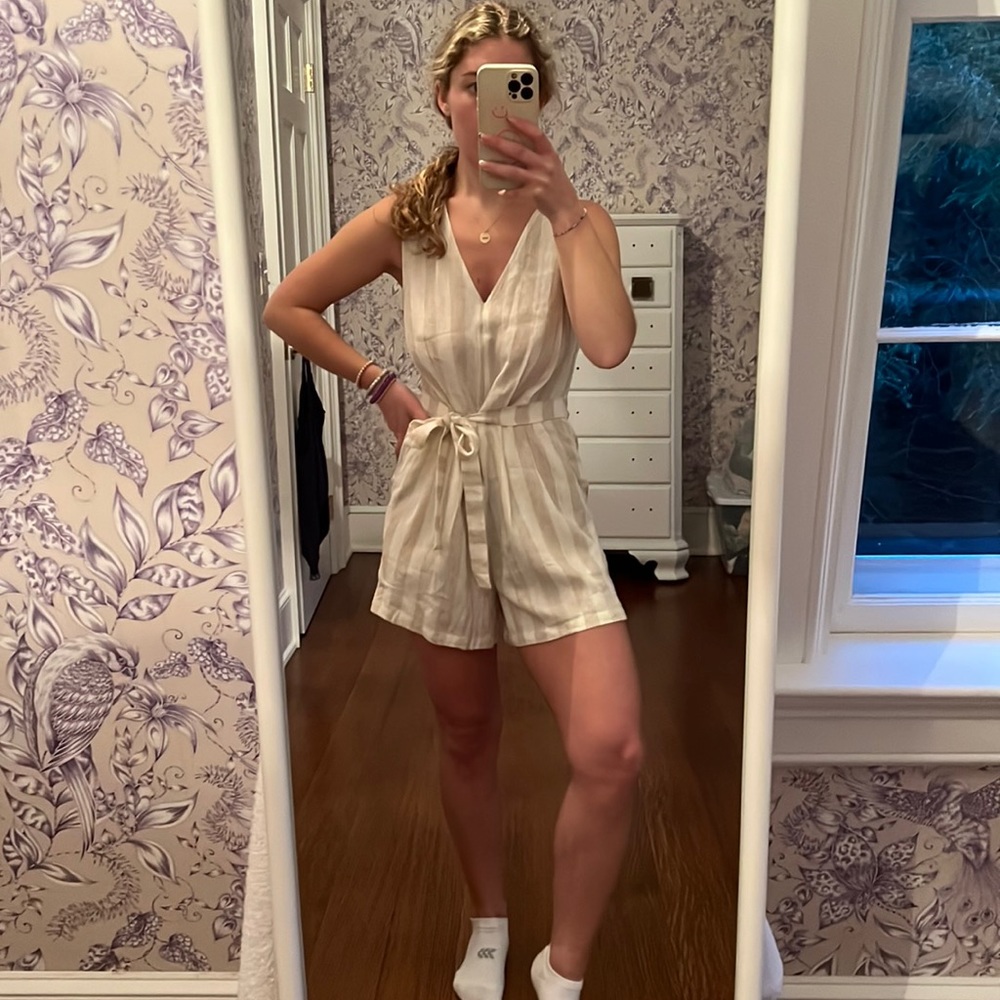 Loft Stripe Linen Romper